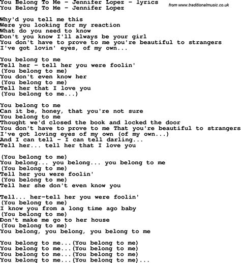 belong to me lyrics